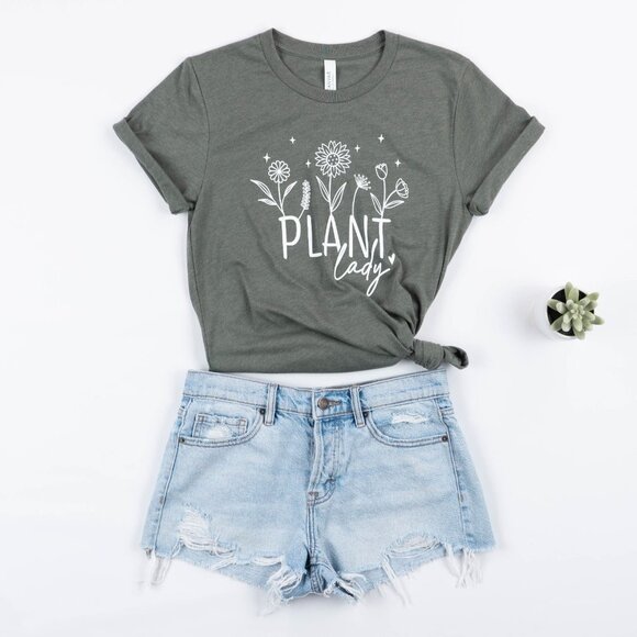 Bella Canvas Tops - Plant Lady Graphic Tee